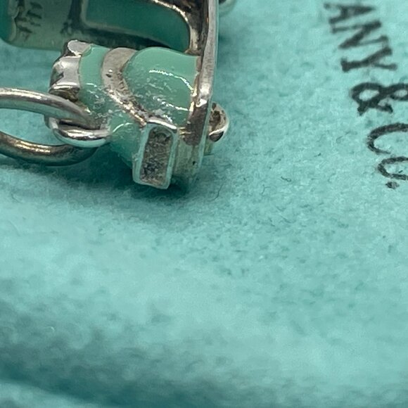 Tiffany & Co. Vintage Sterling Silver Blue Enamel Vespa Scooter Charm - Picture 15 of 16